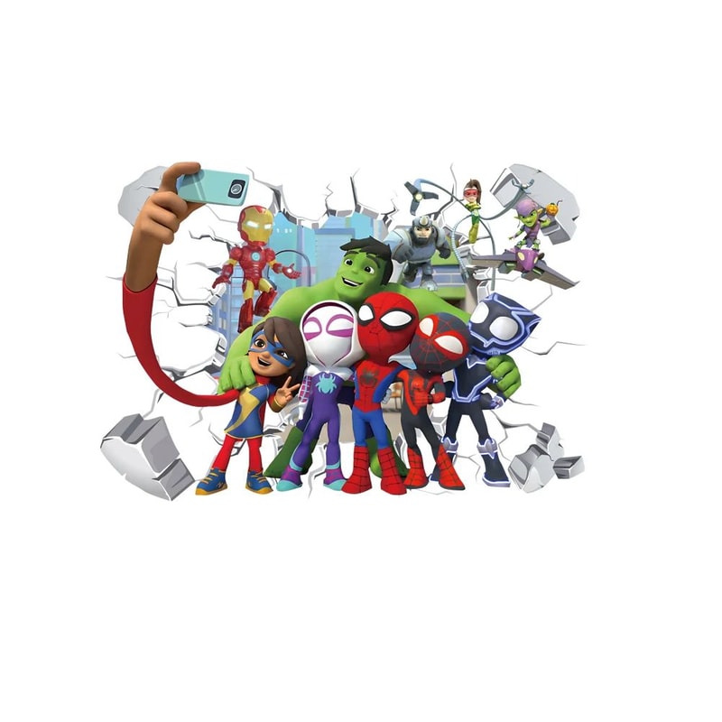 Mini Superhero Wall Stickers For Kids Room Decor 10