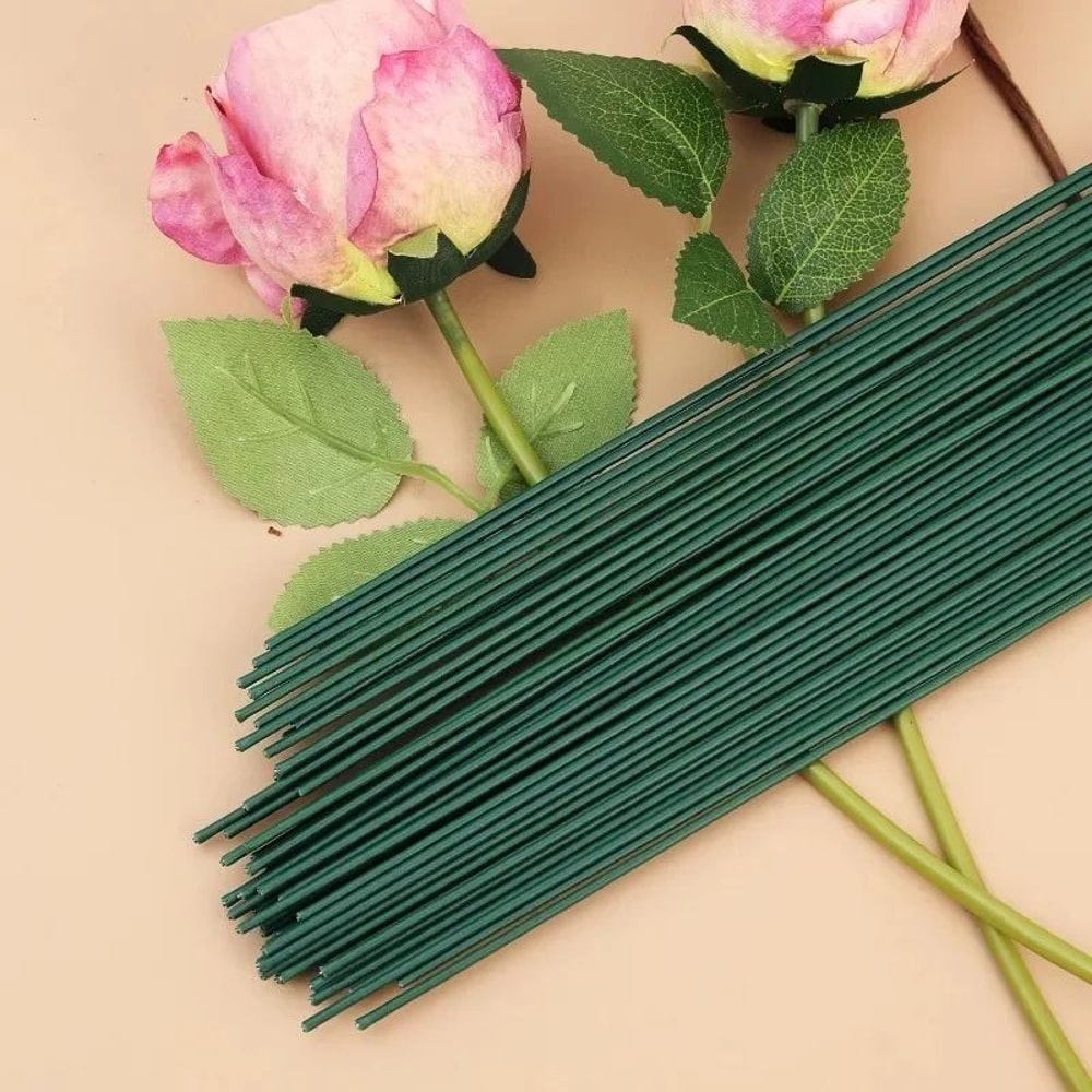 Bendable Artificial Flower Stems With Floral Tape Set 6