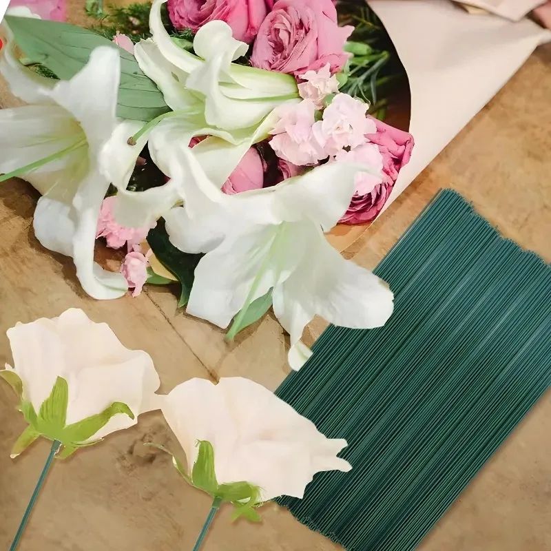Bendable Artificial Flower Stems With Floral Tape Set 7
