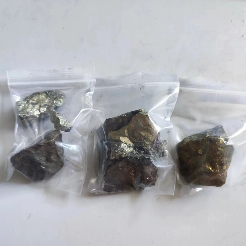 Natural Chalcopyrite Crystal Ore Stone Teaching Specimen 5
