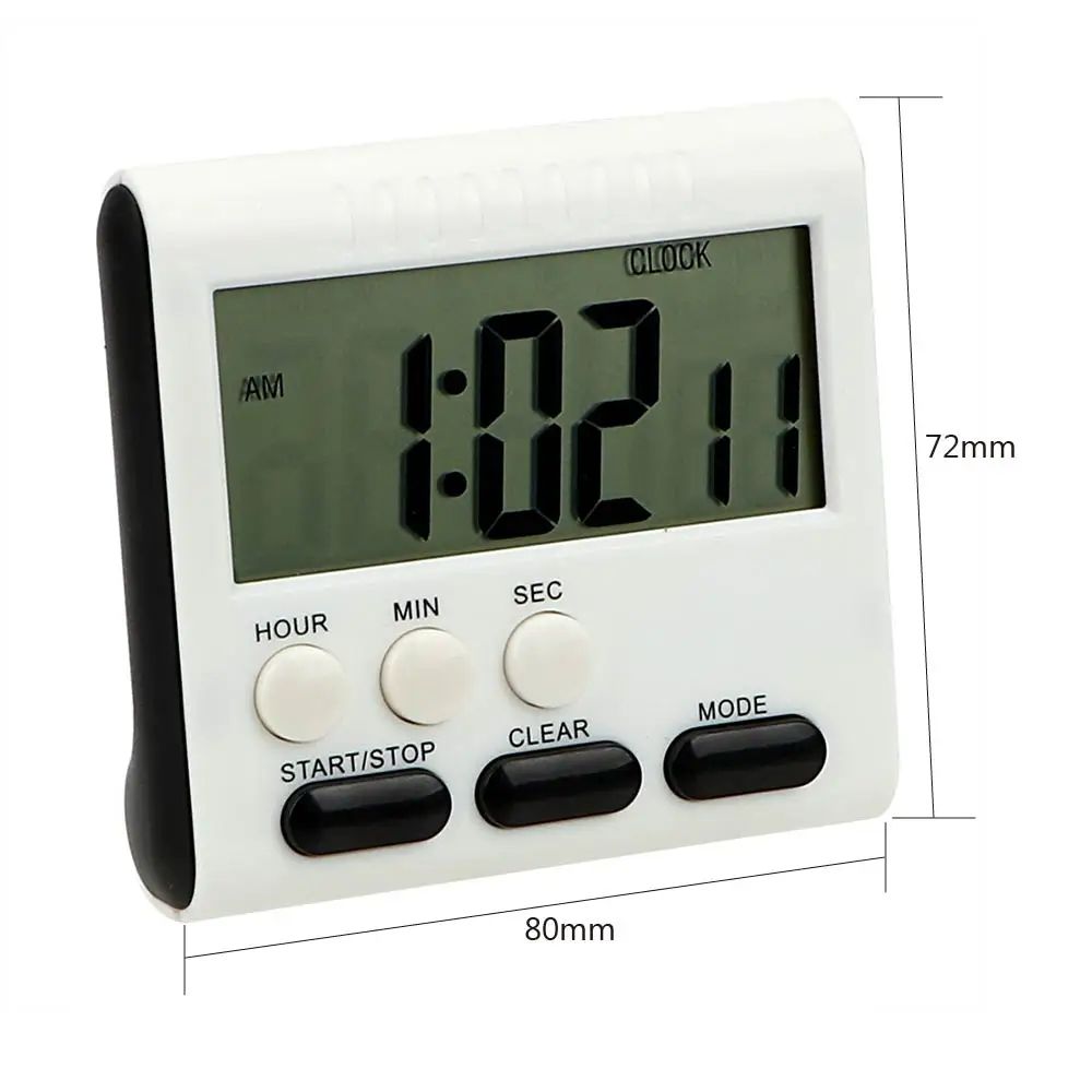 Curved LED Mirror Alarm Clock With Large Display 7