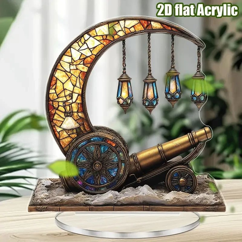 Moon Lantern Acrylic Desktop Decor Ramadan Gift 9