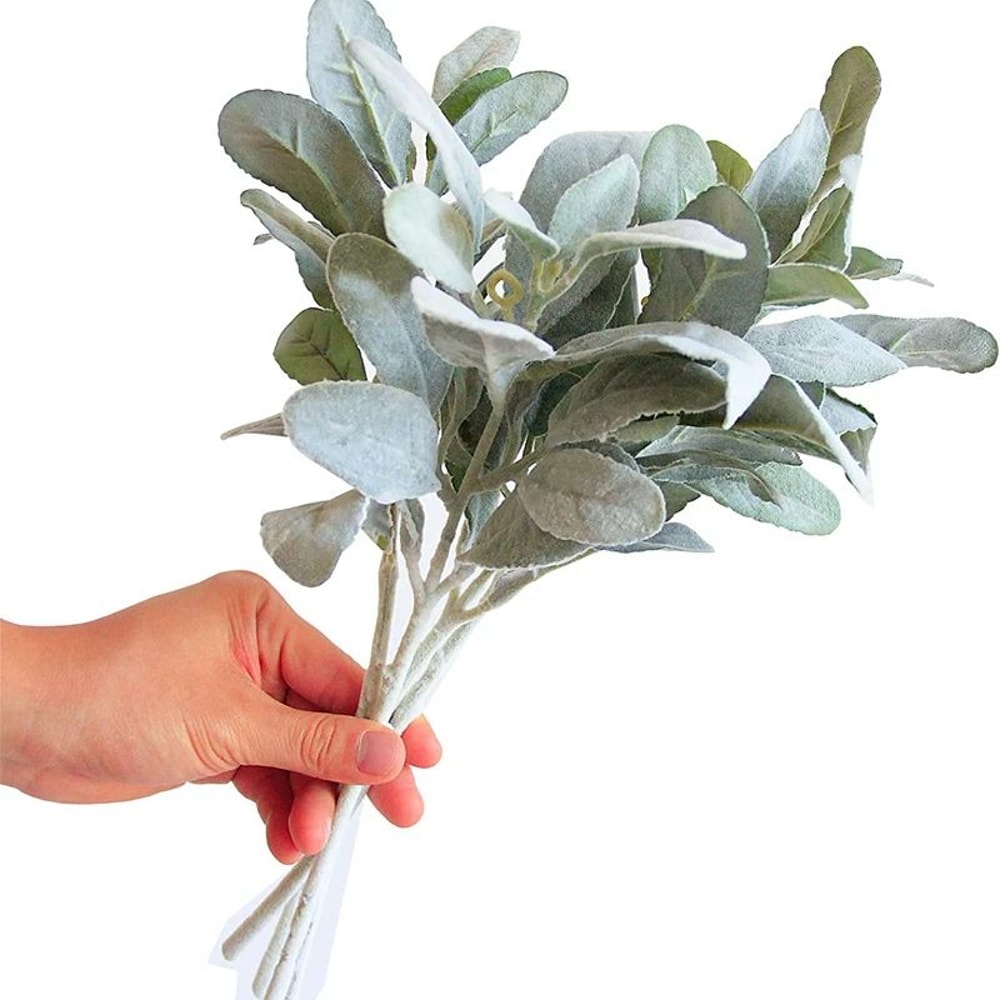 Artificial Lambs Ear Greenery Stems For Wedding And DIY Decor 5