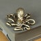 Retro Brass Octopus Mini Figurine Desk Decor 0