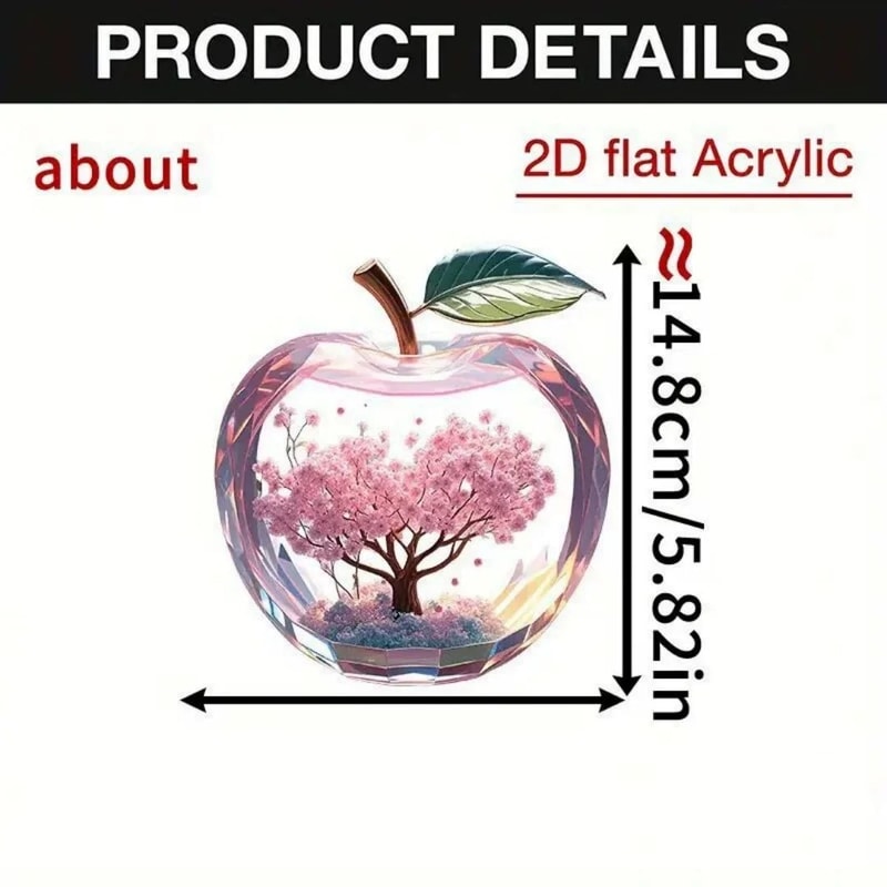 Cherry Blossom Apple Acrylic Desktop Ornament Decor 5