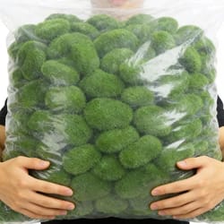 artificial moss stone balls for plant and garden decor