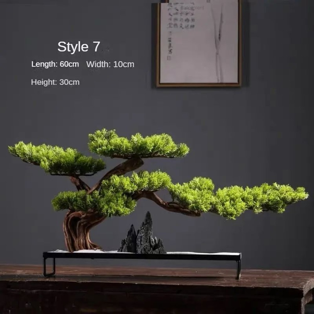 Artificial Welcome Pine Bonsai Desktop Decor 7