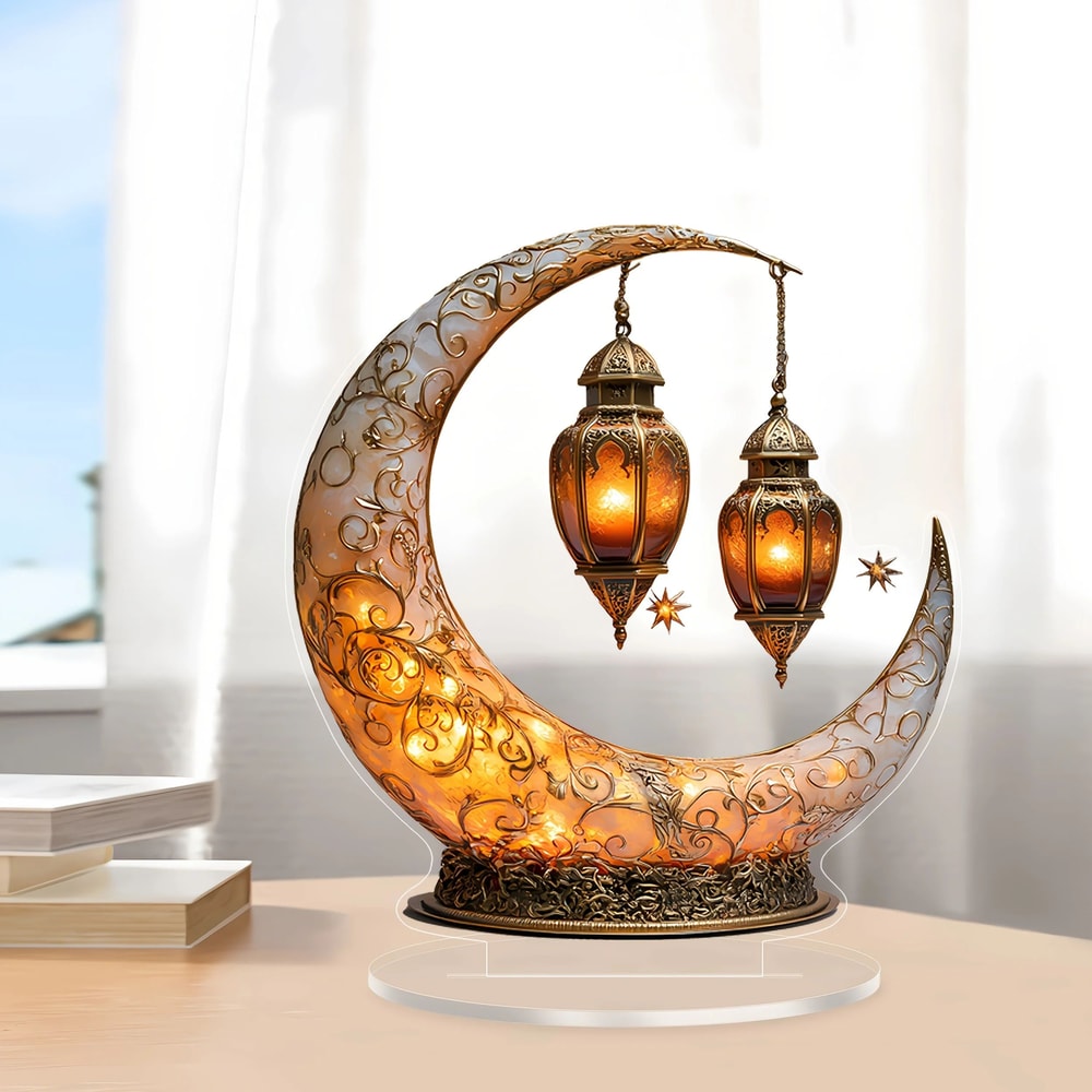Moon And Star Acrylic Desktop Ornament Decor 2