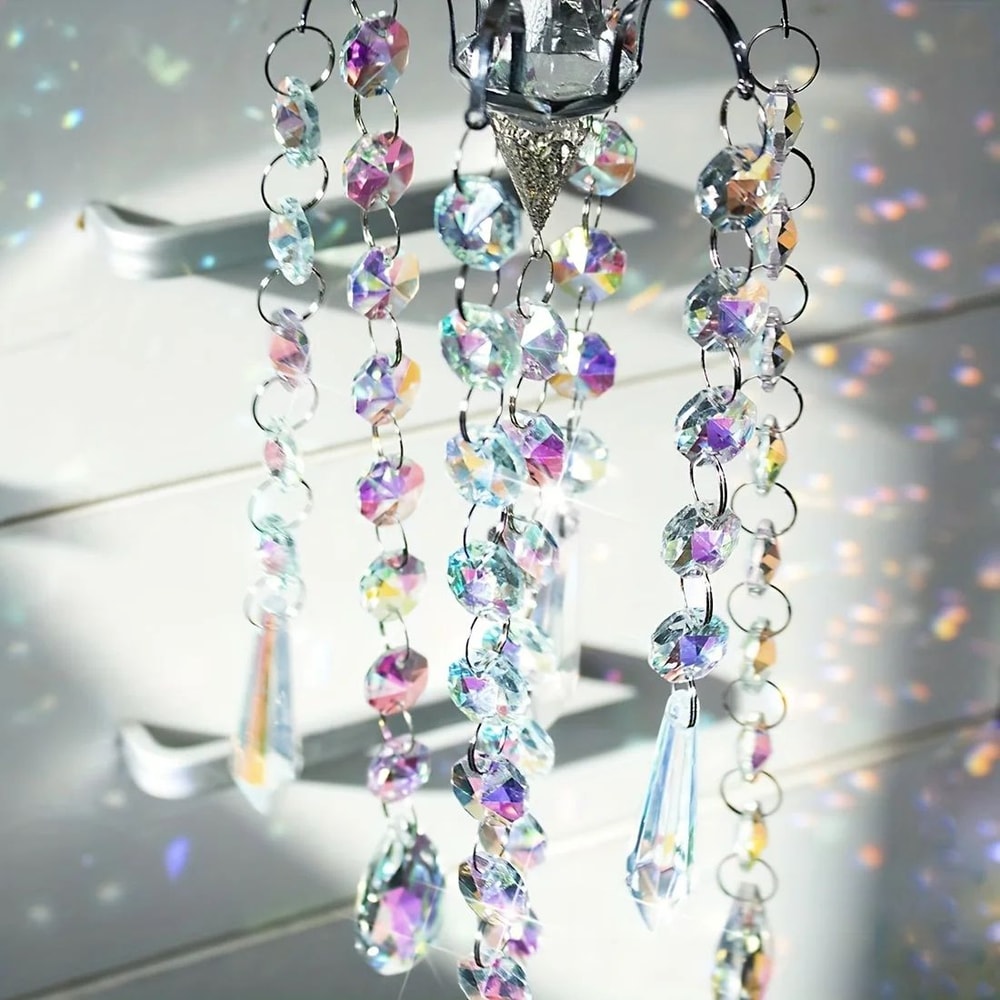 Crystal Chandelier Wind Chimes Rainbow Suncatcher 3
