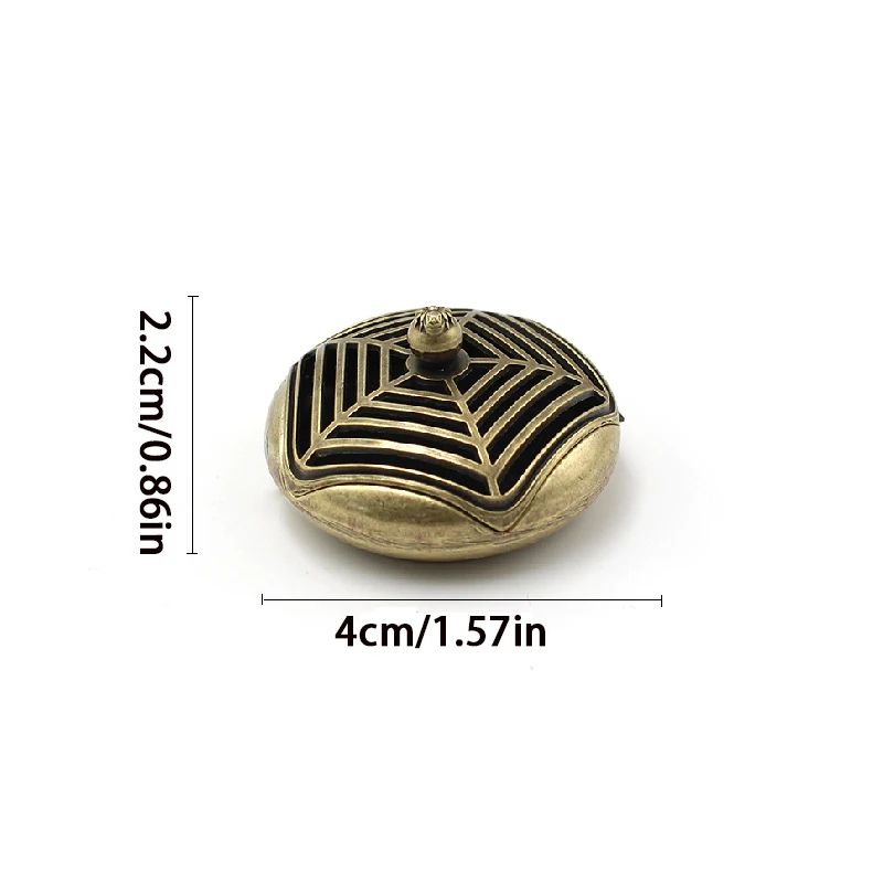 Antique Brass Dragon Phoenix Mini Incense Burner 8