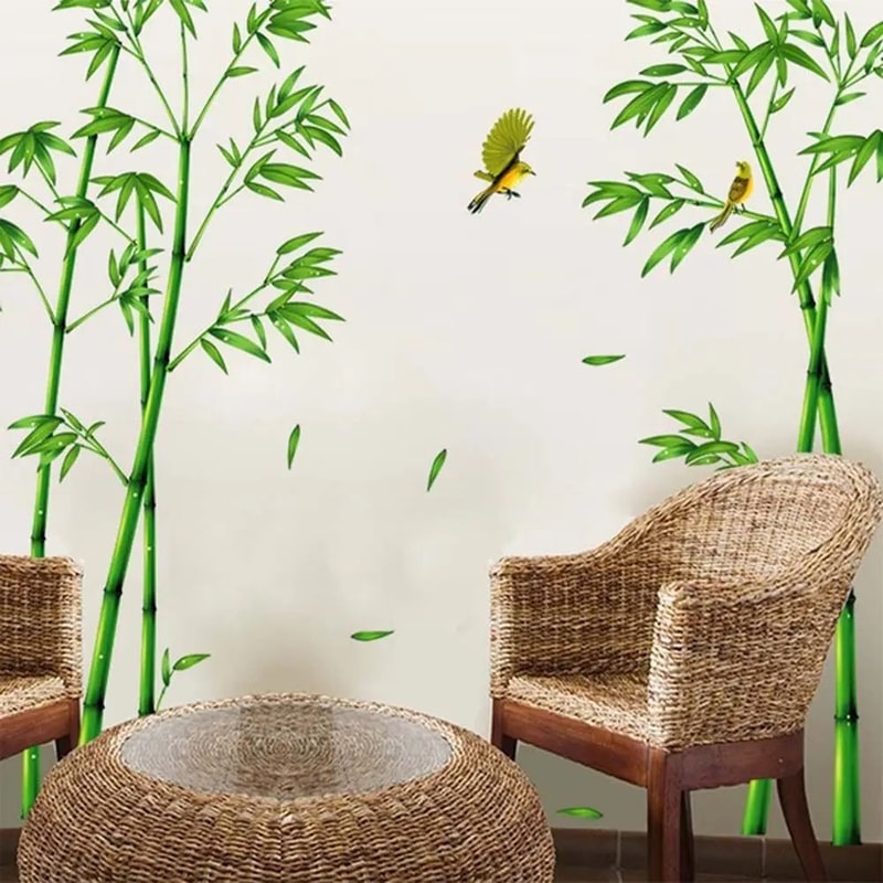 Chinese Bamboo Forest Wall Sticker Decor 2