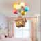 Kids Balloon Sputnik Wooden Chandelier Light 0
