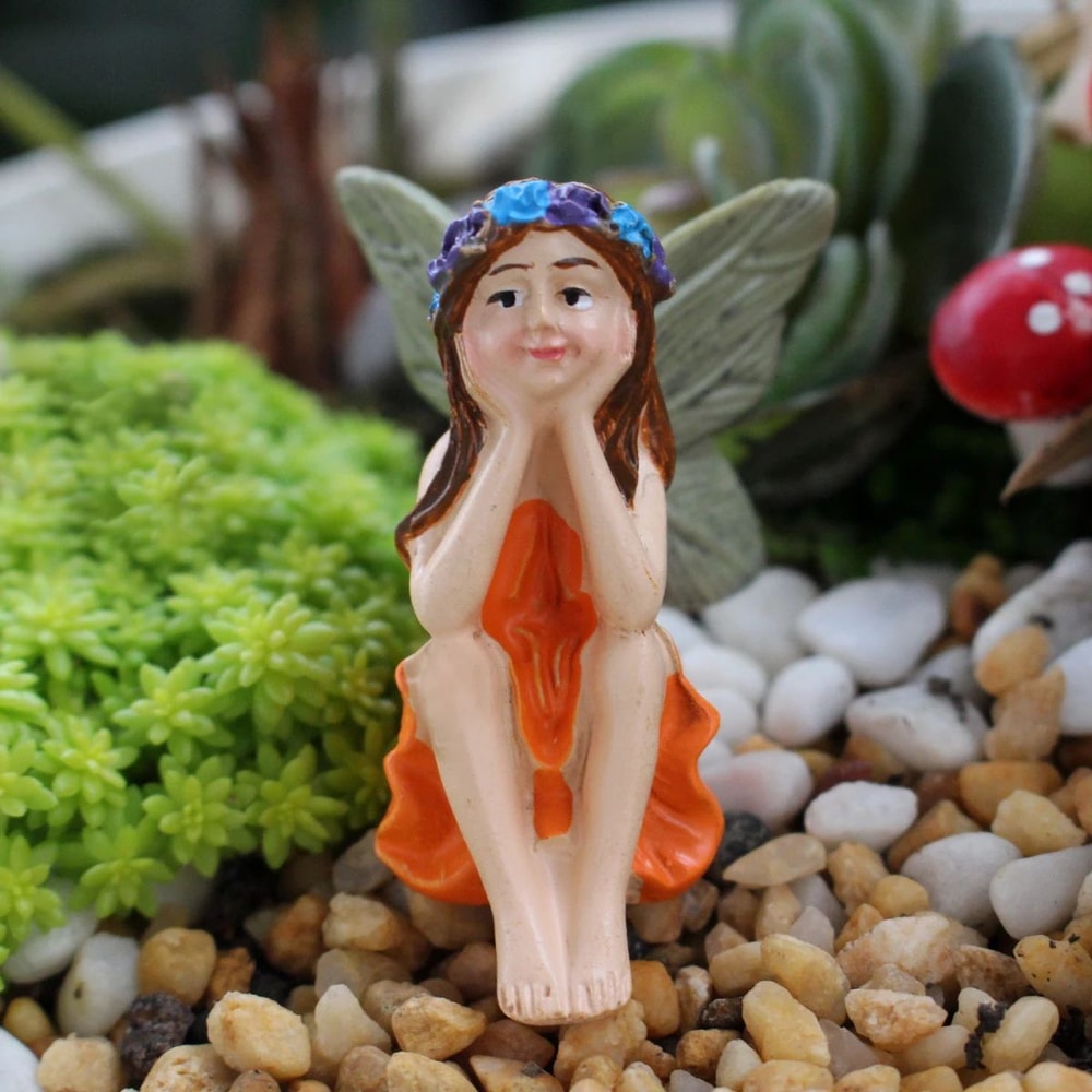 Mini Garden Fairy Figurines Set For Outdoor Decor 6