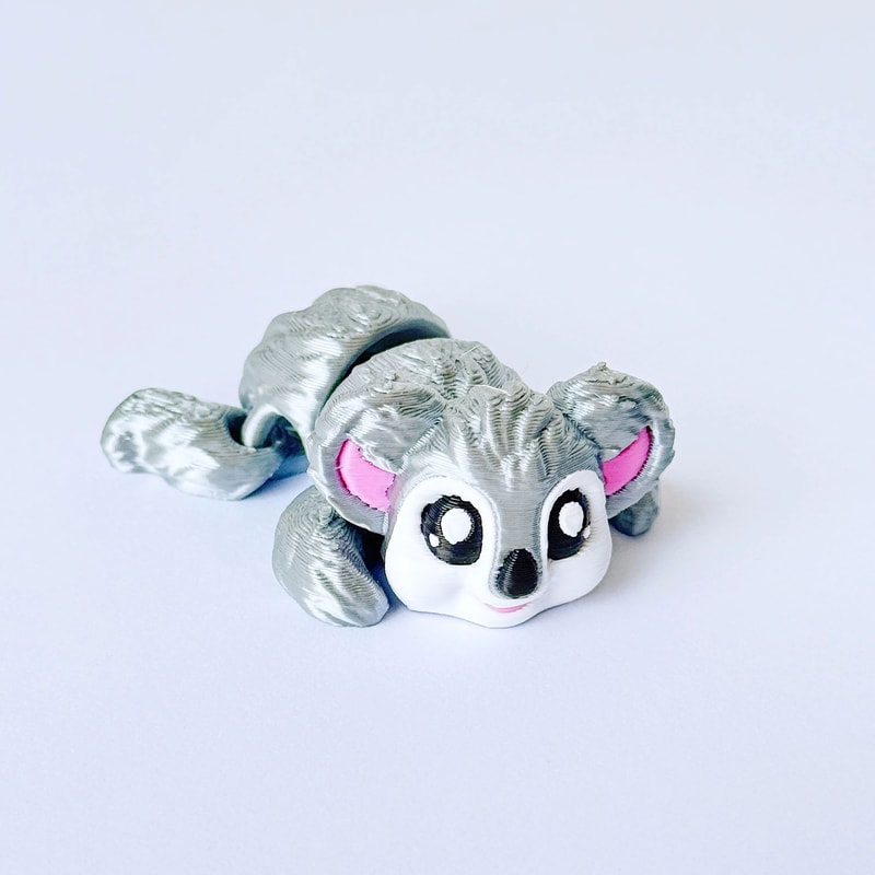 3D Articulated Sloth And Koala Figurines Set 6