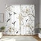 Floral Bird Print Polyester Curtain Set 5