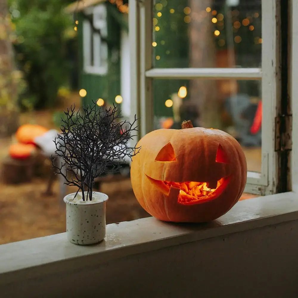 Black Halloween Artificial Dead Branch Decor Set 9