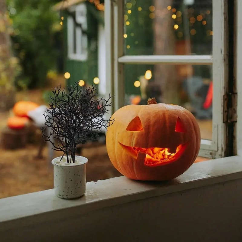 Black Halloween Artificial Dead Branch Decor Set 9