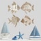 Colorful Tropical Fish Wooden Wall Art Nautical Decor Set 6