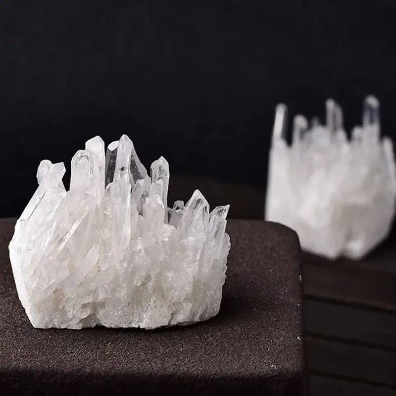 Natural White Crystal Cluster Healing Stone Decor 2