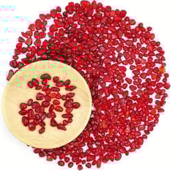 decorative red glass gravel stones