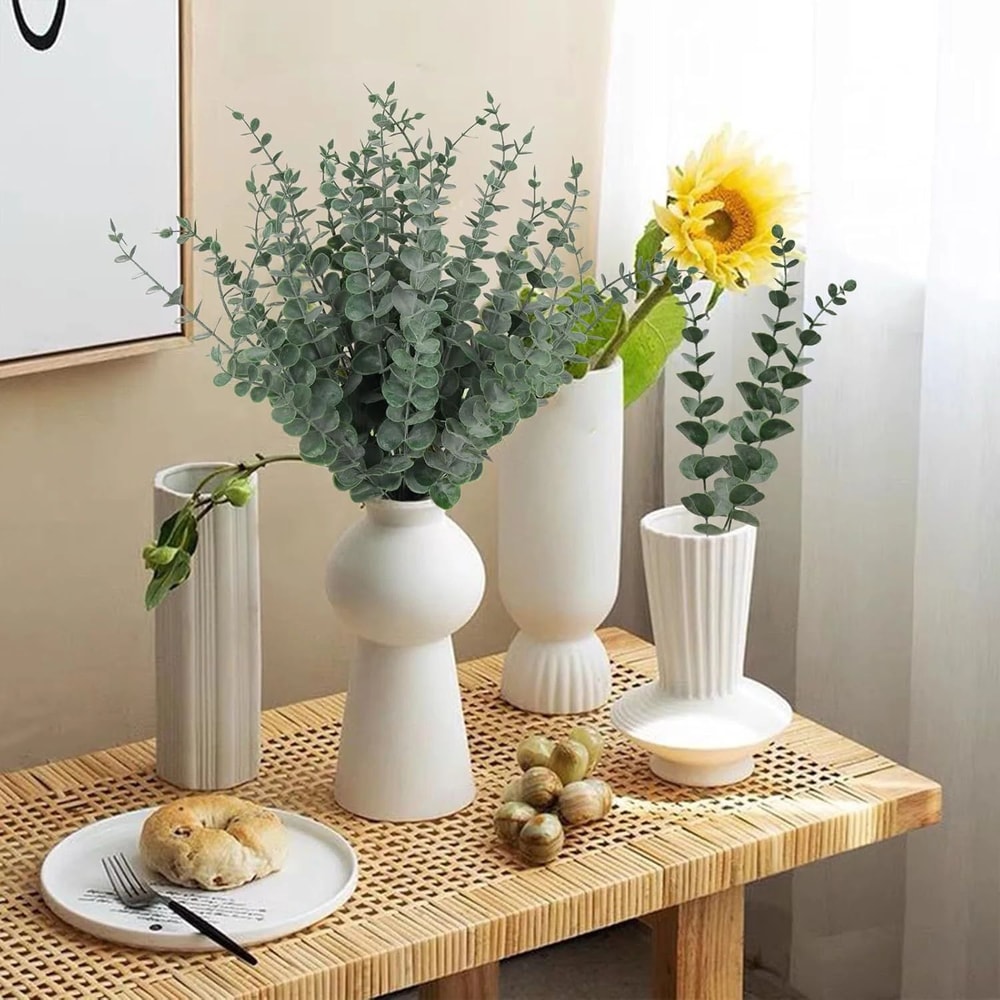 Artificial Eucalyptus Leaves Bulk Decor Set 5