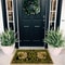 Green Floral Welcome Doormat 1