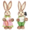 Straw Easter Bunny Decoration Ornament 8