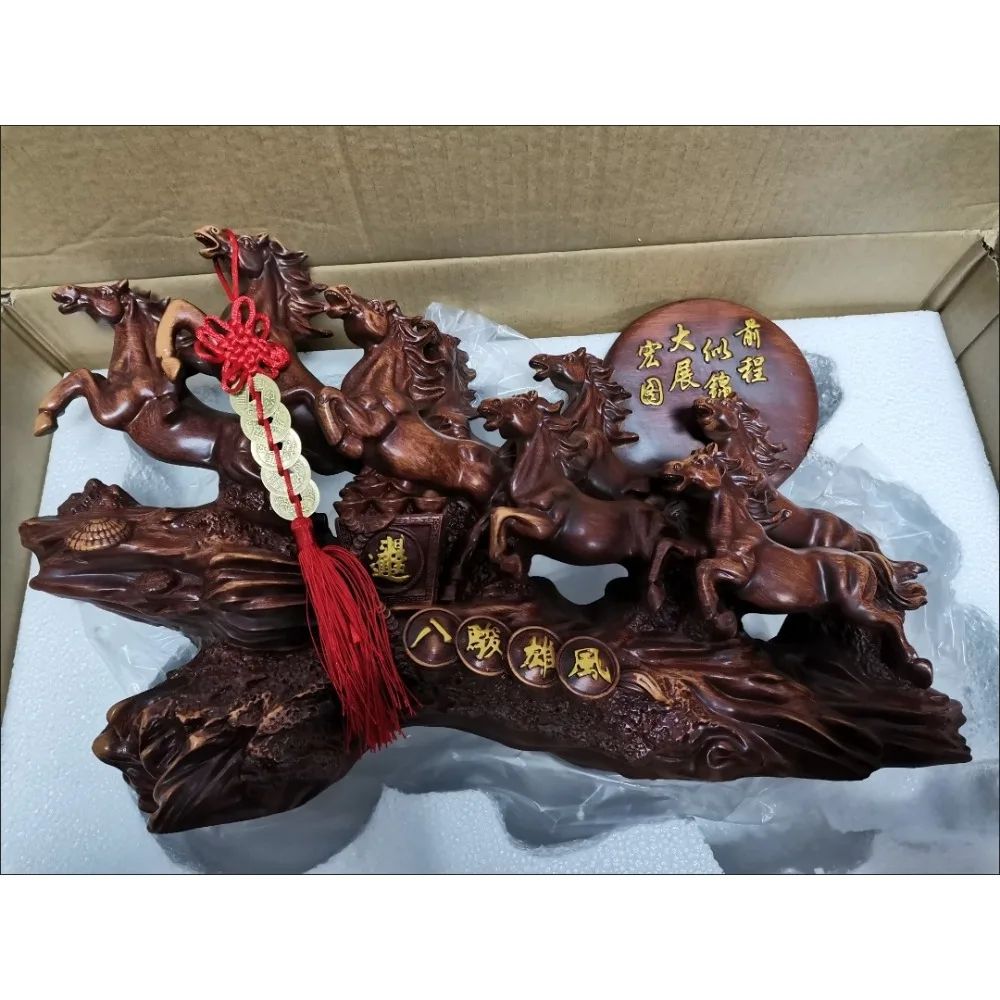 Eight Horses Feng Shui Wealth Figurine 5