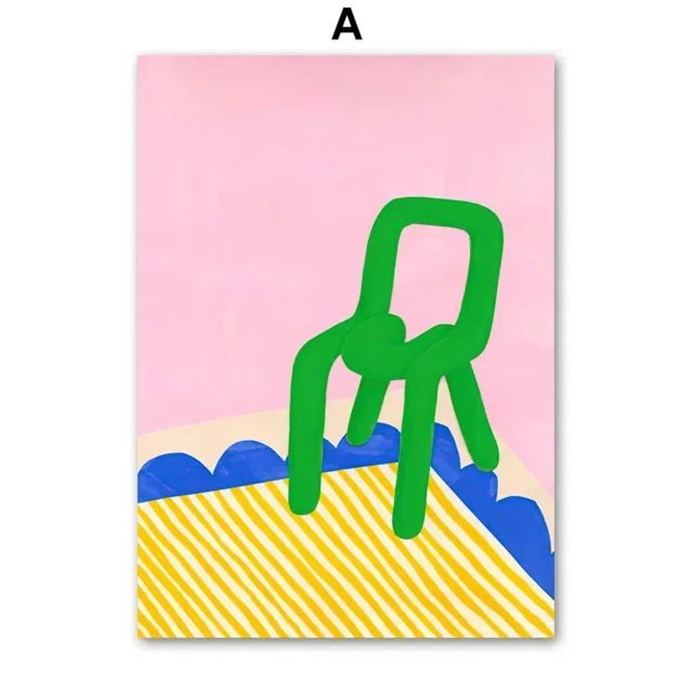 Abstract Crocodile Fish Canvas Wall Art 4