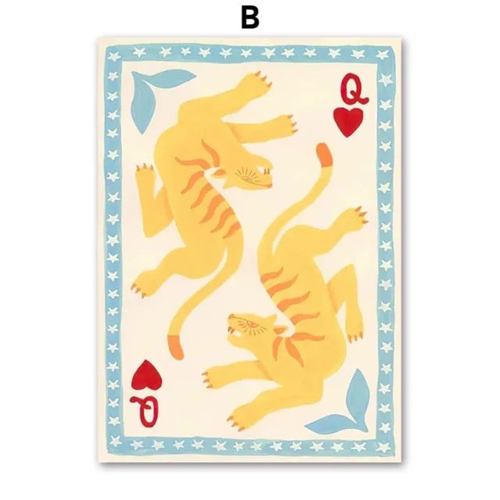 Abstract Crocodile Fish Canvas Wall Art 5