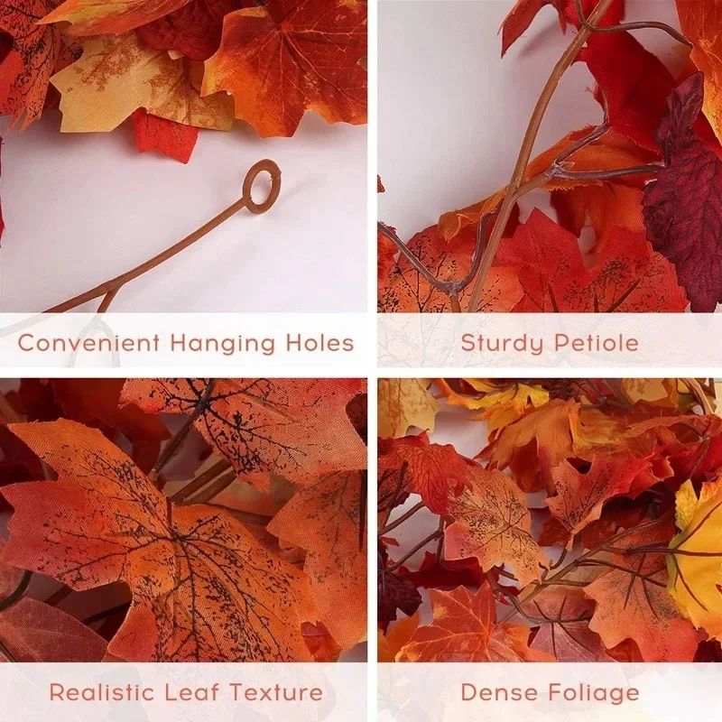 Artificial Maple Leaf Garland Autumn Decor 10