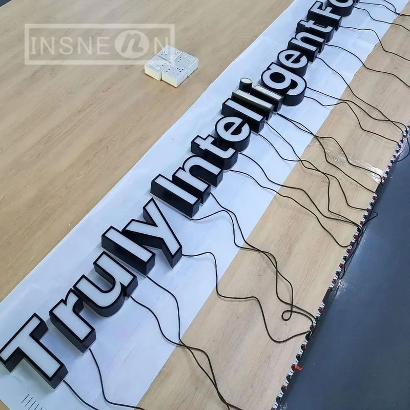 Custom LED Backlit Metal Business Sign 7