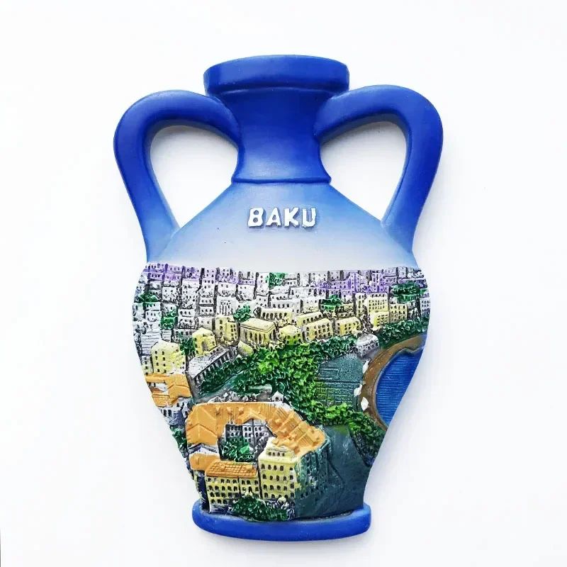Azerbaijan Baku 3D Fridge Magnet Souvenir 1