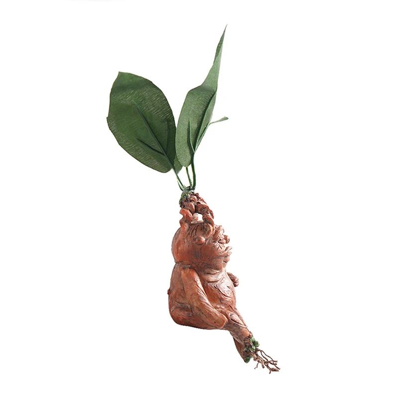 Mandrake Resin Garden Statue Fantasy Plant Figurine Decor 3
