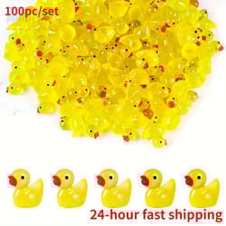 glow in the dark mini duck figurines 100pcs set