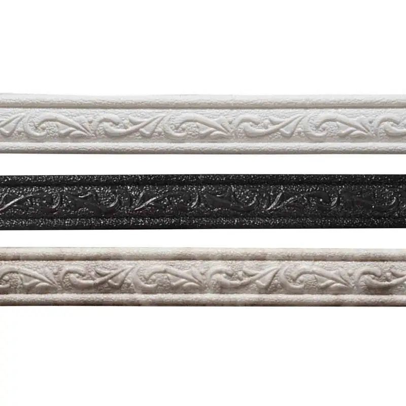 3D Self Adhesive Foam Wall Trim Waterproof Edge Molding 0