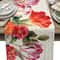 Vintage Tulip Floral Linen Table Runner Farmhouse Decor 0