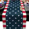 Independence Day Linen Table Runner Patriotic Dining Decor 0