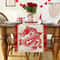 Chinese New Year Dragon Linen Table Runner Festive Decor 1