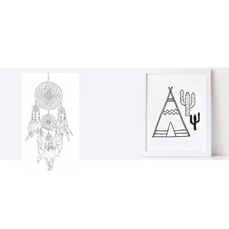 Handmade Five Ring Dream Catcher Wall Hanging Decor 7