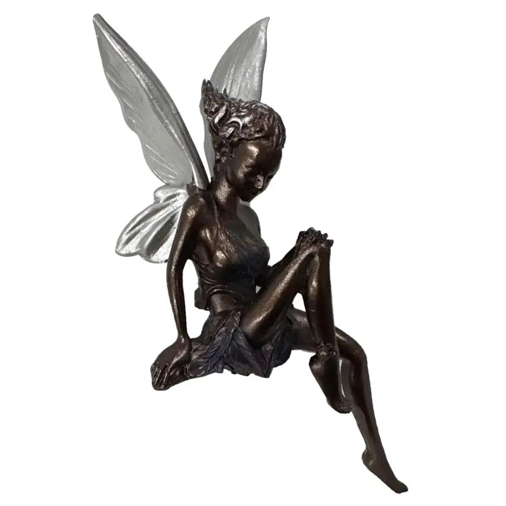 Flute Fairy Garden Statue Resin Angel Sculpture Decor 17