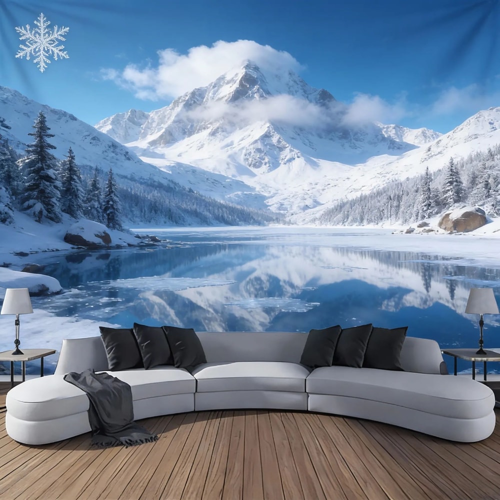 Waterfall Canyon Landscape Wall Tapestry Decor 14