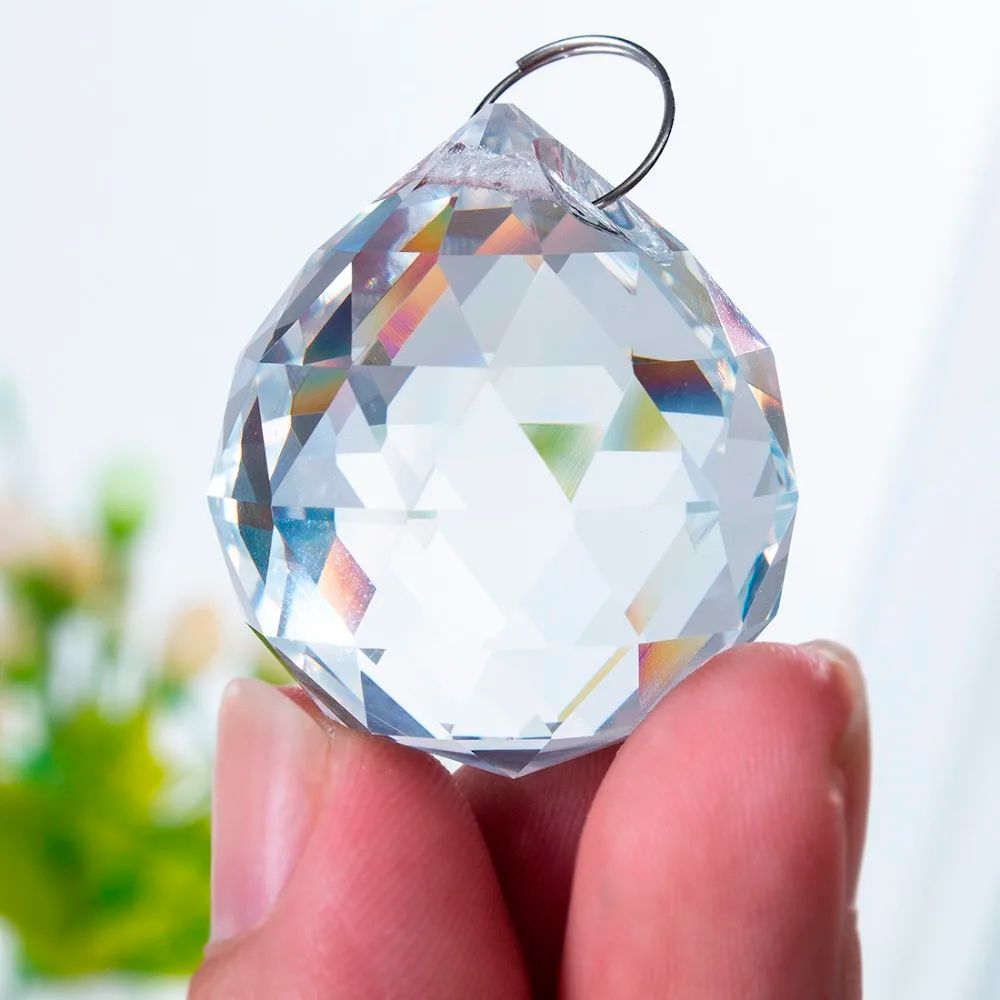 Faceted Crystal Ball Prism Suncatcher Chandelier Pendant 6