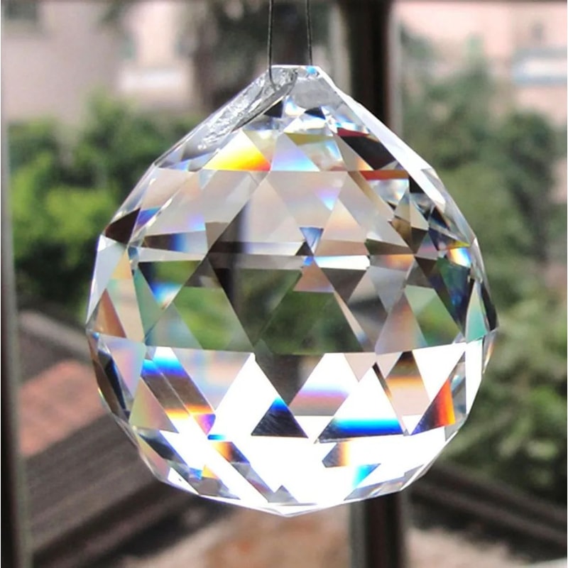 Faceted Crystal Ball Prism Suncatcher Chandelier Pendant 10