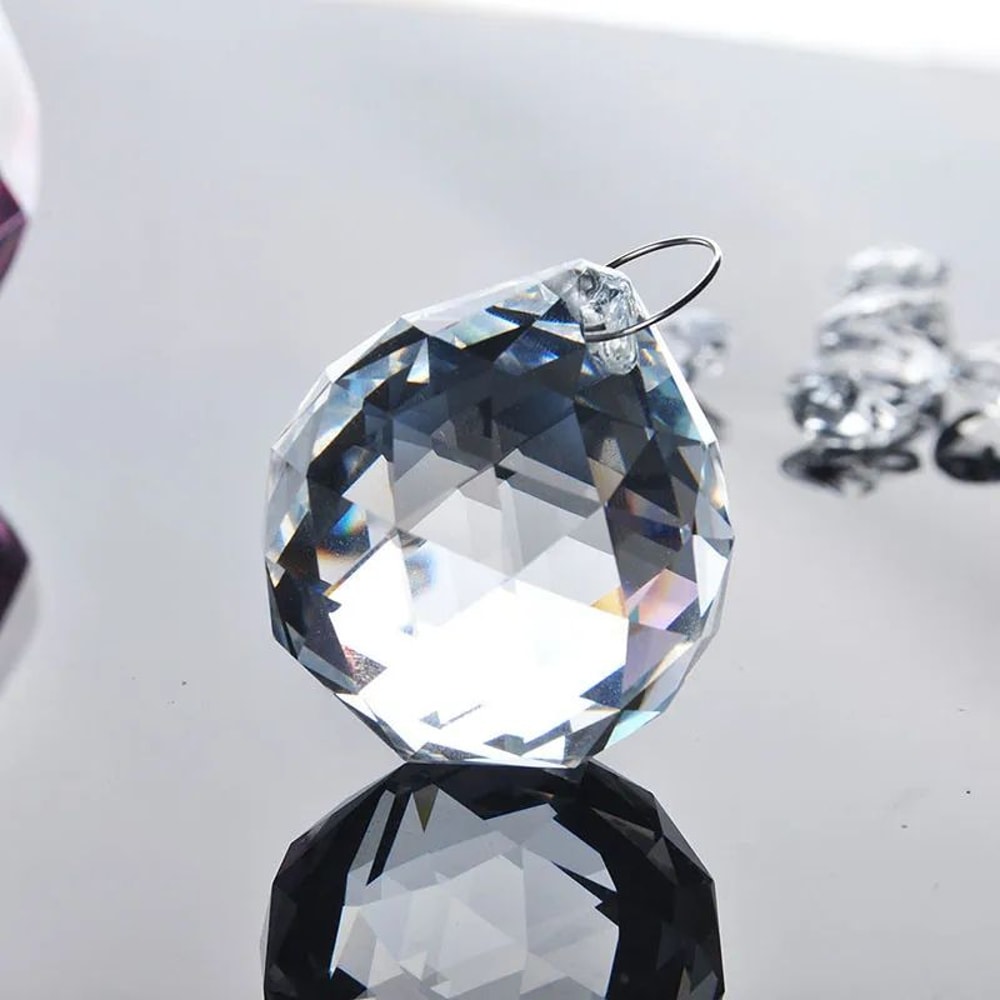 Faceted Crystal Ball Prism Suncatcher Chandelier Pendant 11