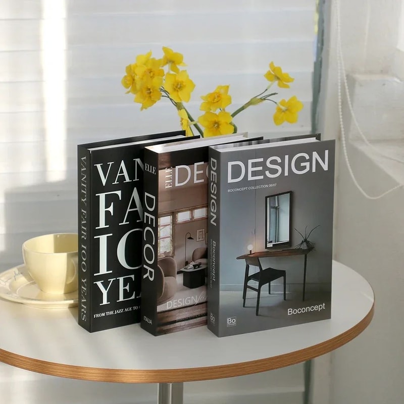 Luxury Decorative Fake Books Set Coffee Table Decor 8