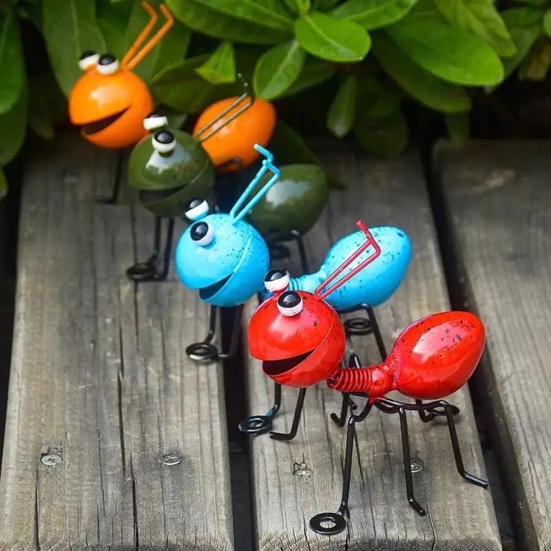 Metal Ant Wall Decor Garden Sculpture Art Set 1