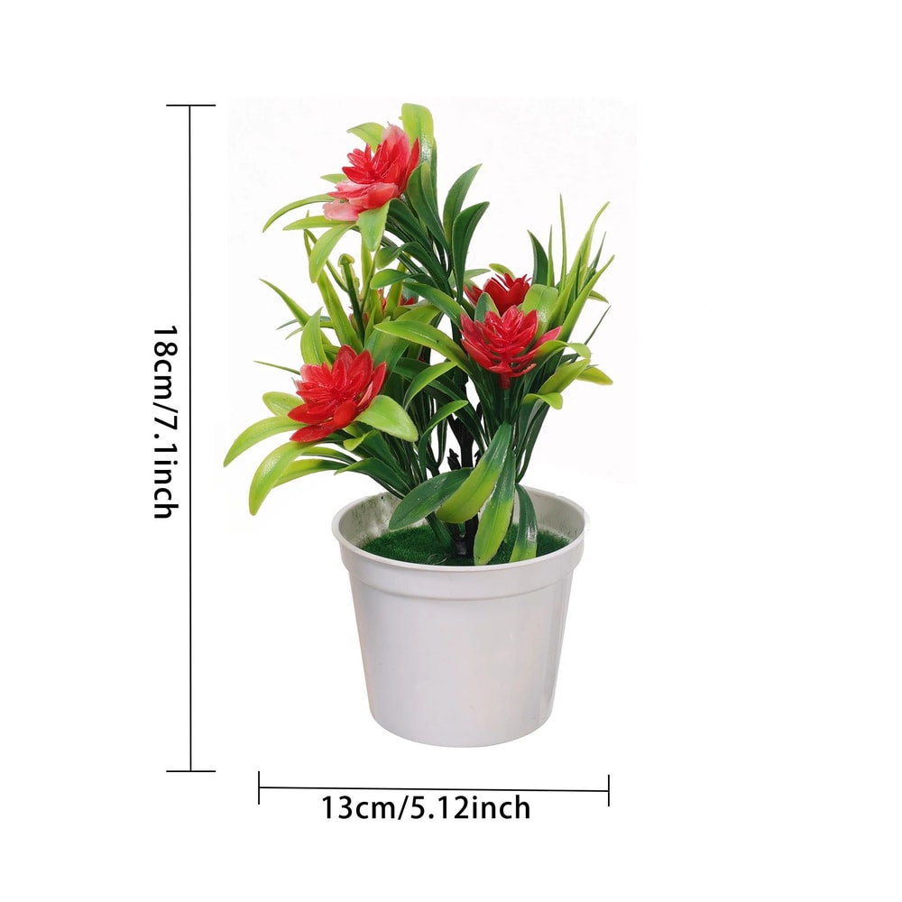 Colorful Artificial Potted Flower Bonsai Decor 6