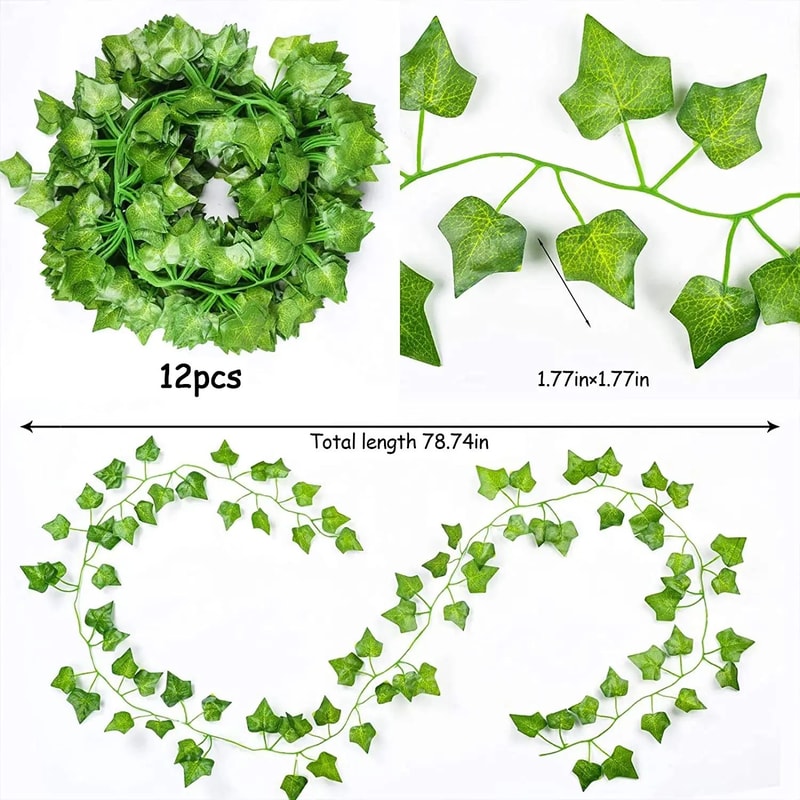 Artificial Ivy Leaf Garland Vine Decor 8