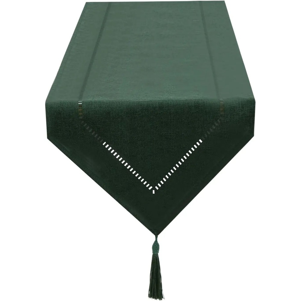 Solid Color Linen Table Runner Decor 8